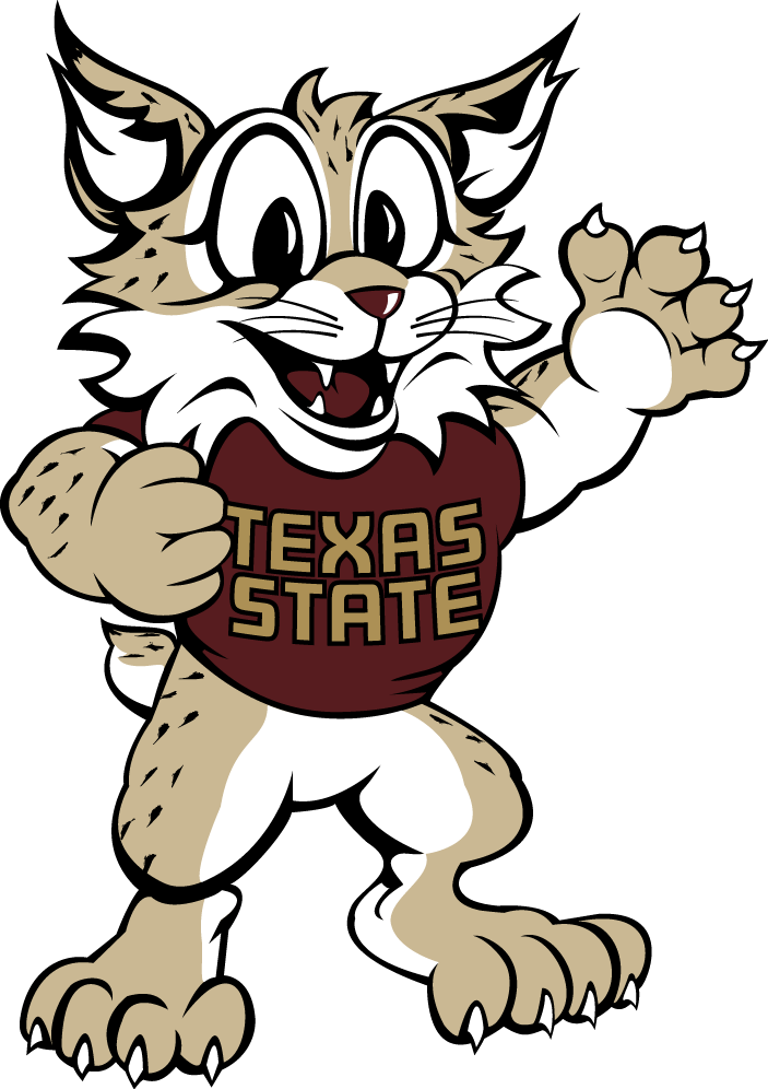 Texas State Bobcats 2008-Pres Mascot Logo vinyl decal